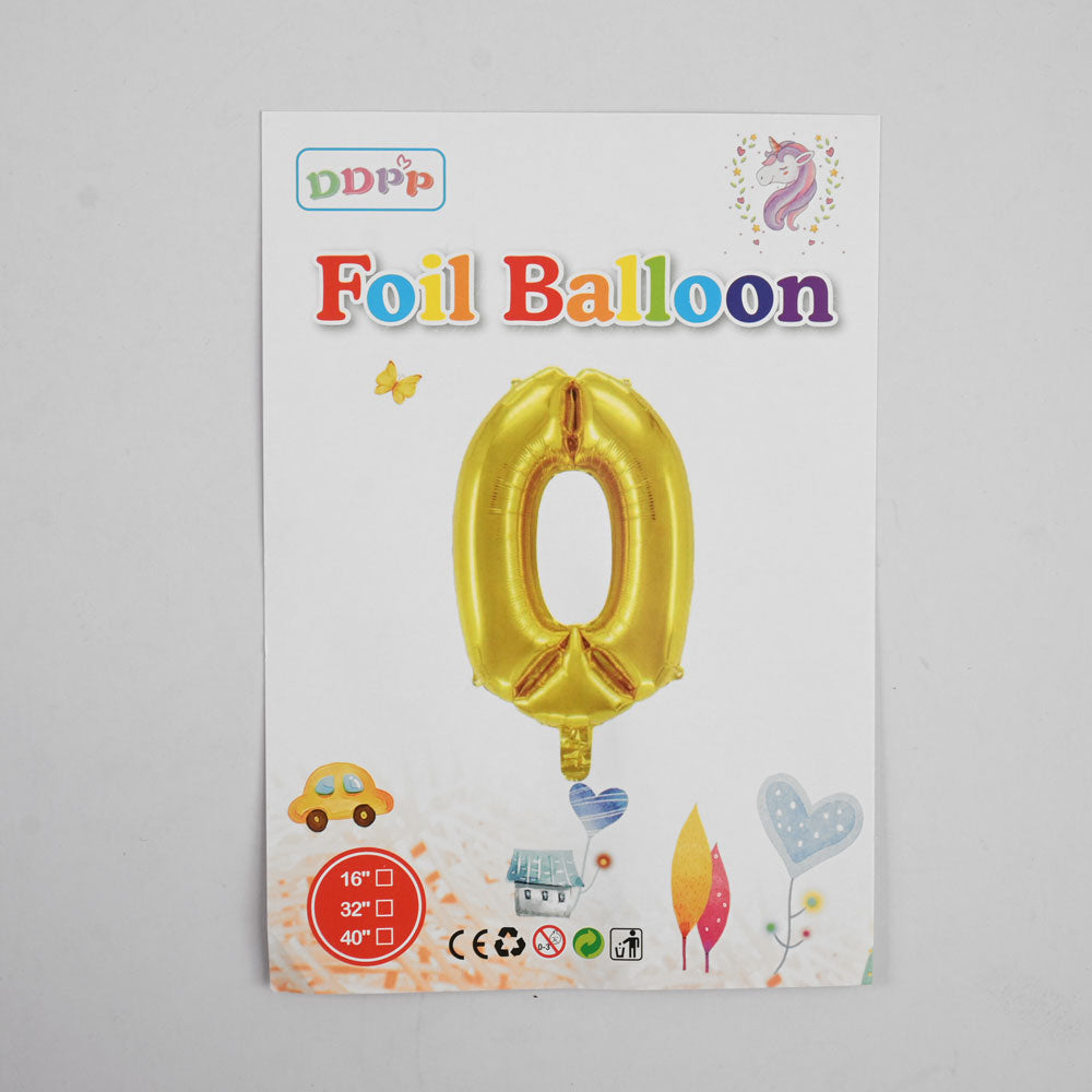 Unicorn Golden Number Digits Balloons Kid's Accessories SPT Gold 0 