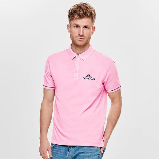 UNFRM Men's Slick Pique Polo Shirt Men's Polo Shirt Image Pink XS 