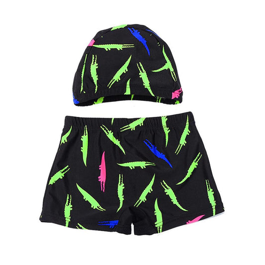 Zhuishi Boys Crocodile Design Swimwear Shorts With Cap Swimwear Set Sunshine China S 