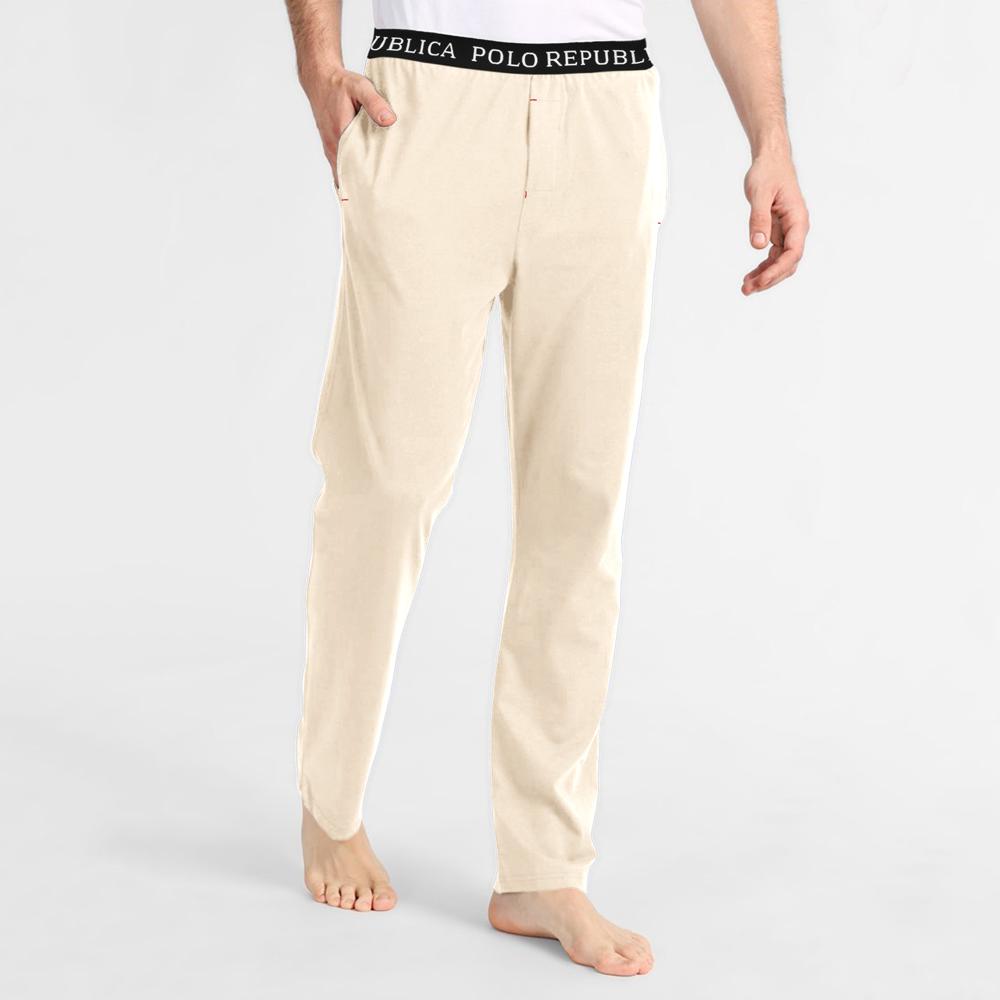  Polo Republica Men's Essentials Jersey Lounge Pants Cream