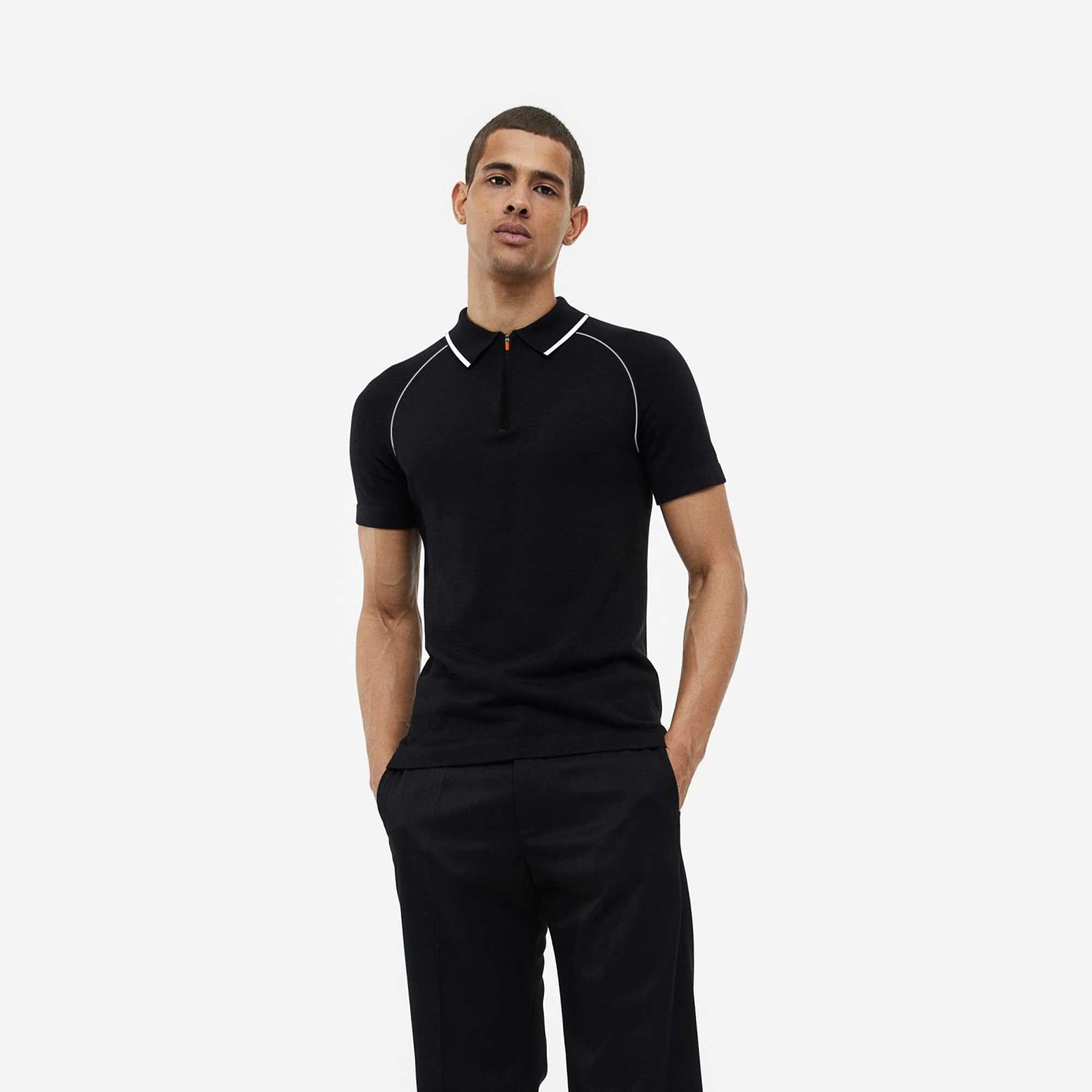 Poler Men's Paisley Quarter Zipper Style Activewear Polo Shirt Men's Polo Shirt IBT Black S 