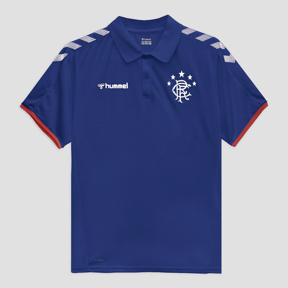 Men's Hummel RFC Printed Short Sleeves Active Wear Polo Shirt Men's Polo Shirt HAS Apparel Blue S 
