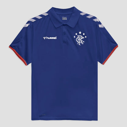Men's Hummel RFC Printed Short Sleeves Active Wear Polo Shirt Men's Polo Shirt HAS Apparel Blue S 
