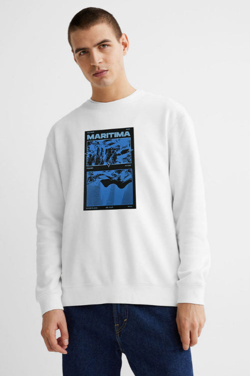 HAS Apparel Men's Maritima Printed Long Sleeve Sweat Shirt