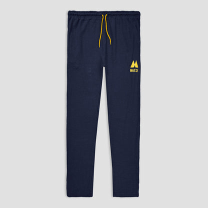 MAX 21 Men's Pargas Logo Printed Terry Loungewear Trousers Men's Sleep Wear SZK Navy S 