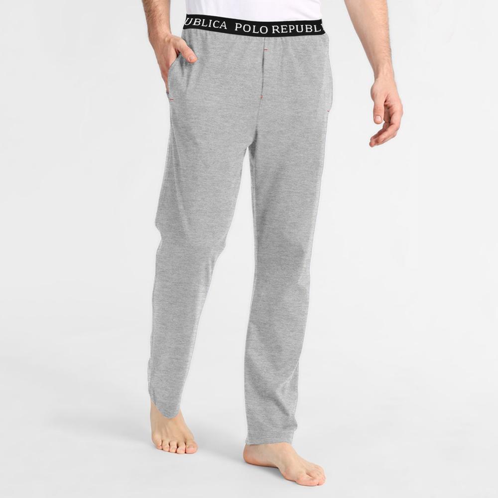  Polo Republica Men's Essentials Jersey Lounge Pants Heather Grey