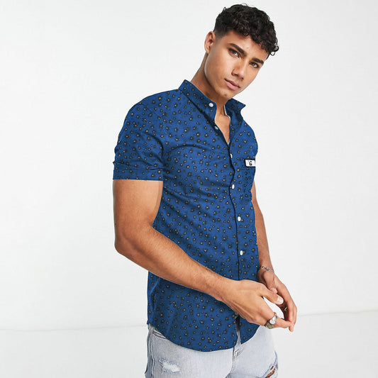 Men's Fashion Floral Design Cut Label Casual Shirt Men's Casual Shirt HAS Apparel 