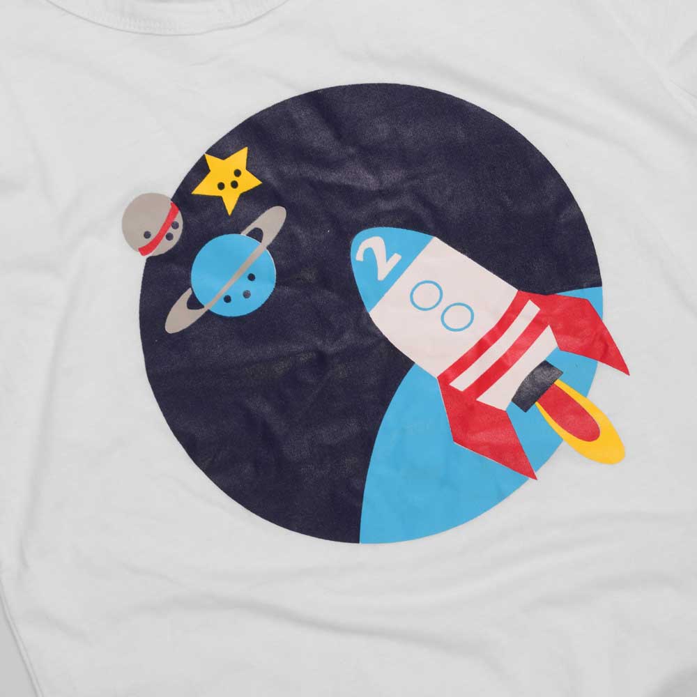 Poler Kid's Space Shuttle Printed Crew Neck Tee Shirt Boy's Tee Shirt IBT 