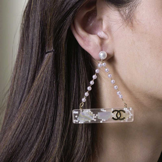 Double C Triangular Earrings Jewellery ABM 