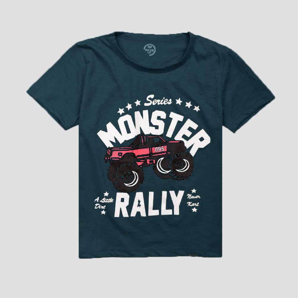 Poler Kid's Monster Rally Printed Short Sleeve Tee Shirt Boy's Tee Shirt IBT Zink 3-6 Months 