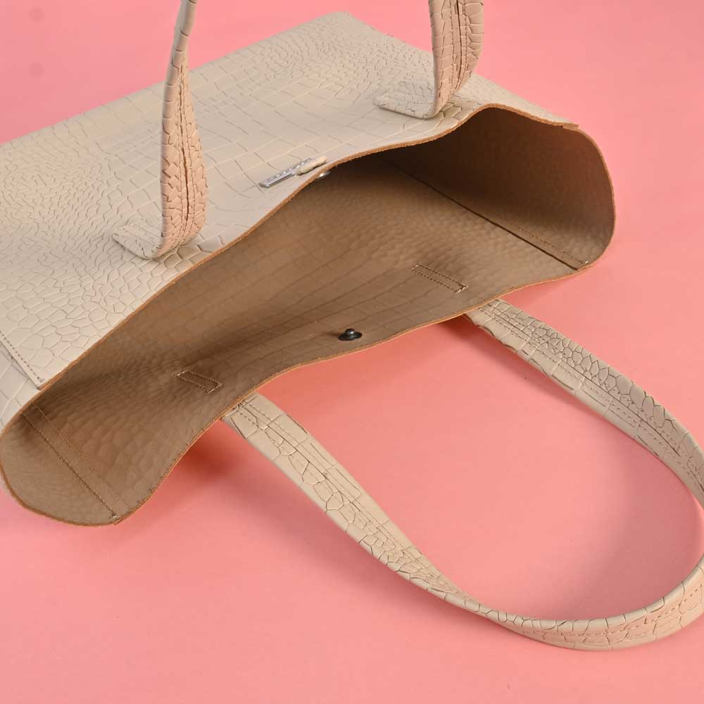 SFS Women's Texture Design Leather Shoulder/Hand Bag