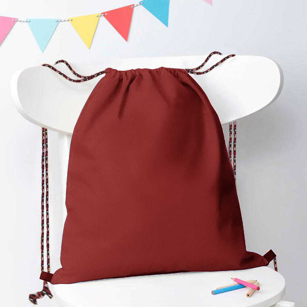 Polo Republica Basics Drawstring Bag. Made-With-Waste Drawstring Bag Polo Republica Red Pique 