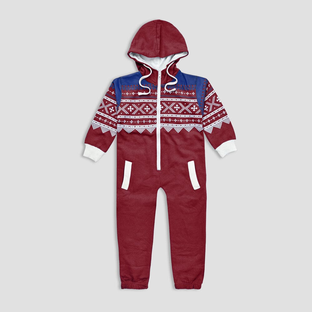 Fury Kids Toddler Printed Design Jumpsuit Boy's Sleepwear YME Red 4-5 Years 