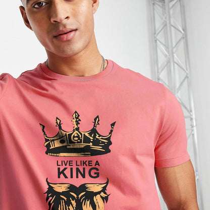 RichMan King Crown Printed Short Sleeve Tee Shirt Men's Tee Shirt ASE 