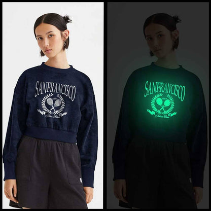 Polo Republica Women's San Francisco "Glow in the Dark" Printed Terry Sweatshirt Women's Sweat Shirt Polo Republica 