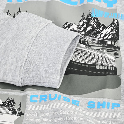 HAS Apparel Men's Cruise Ship Printed Long Sleeve Sweat Shirt Men's Sweat Shirt HAS Apparel 