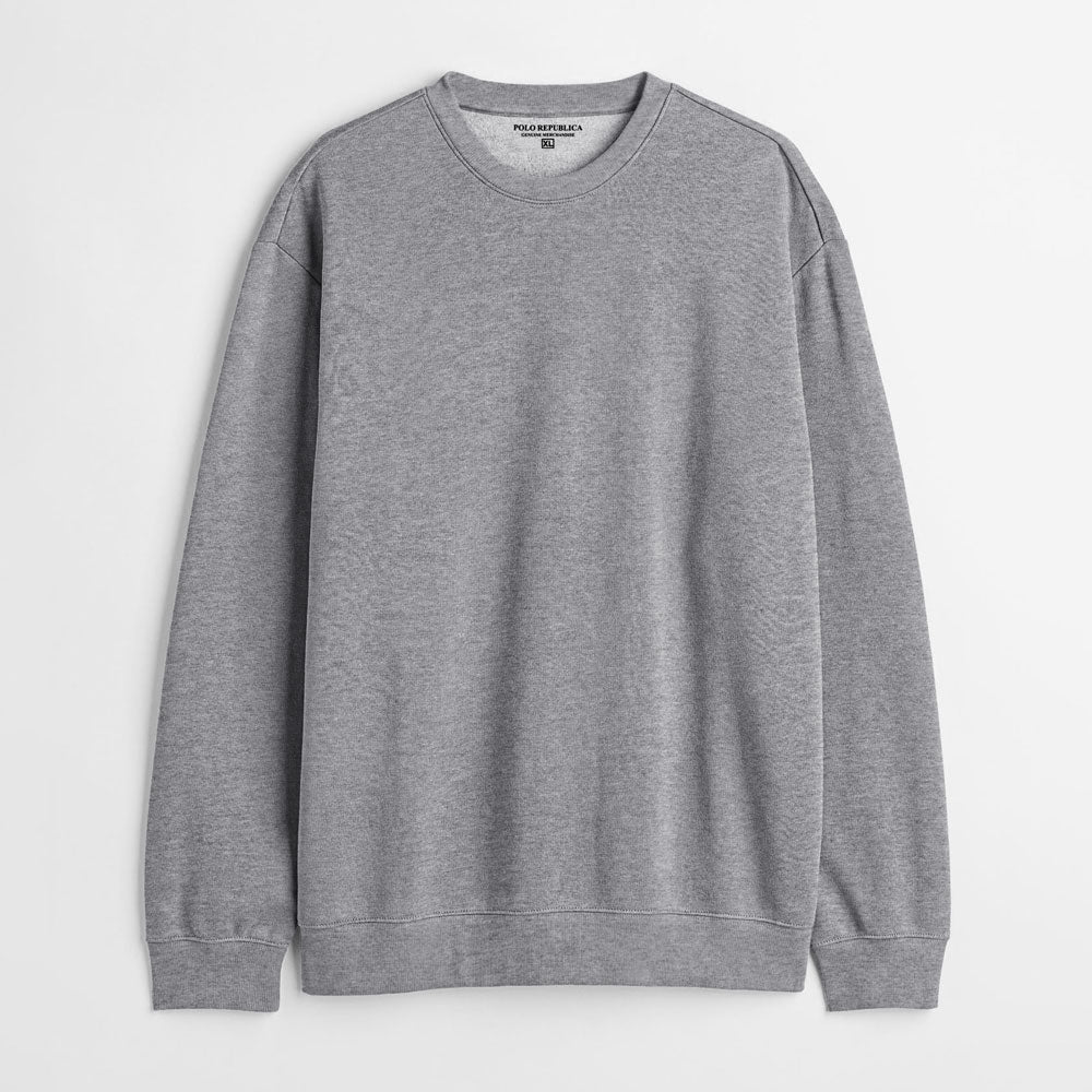 Polo Republica Men's Astrakhan Fleece Sweat Shirt Men's Sweat Shirt Polo Republica Heather Grey S 