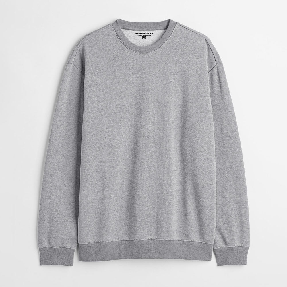 Polo Republica Men's Astrakhan Fleece Sweat Shirt Men's Sweat Shirt Polo Republica Light Grey S 