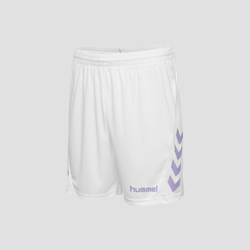 Hummel Boy's Down Arrow Style with Hummel Printed Activewear Shorts Boy's Shorts HAS Apparel White & Purple 4 Years 