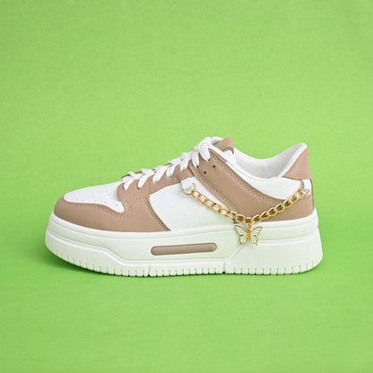 Women's Butterfly Chain Style High Platform Chunky Sneakers