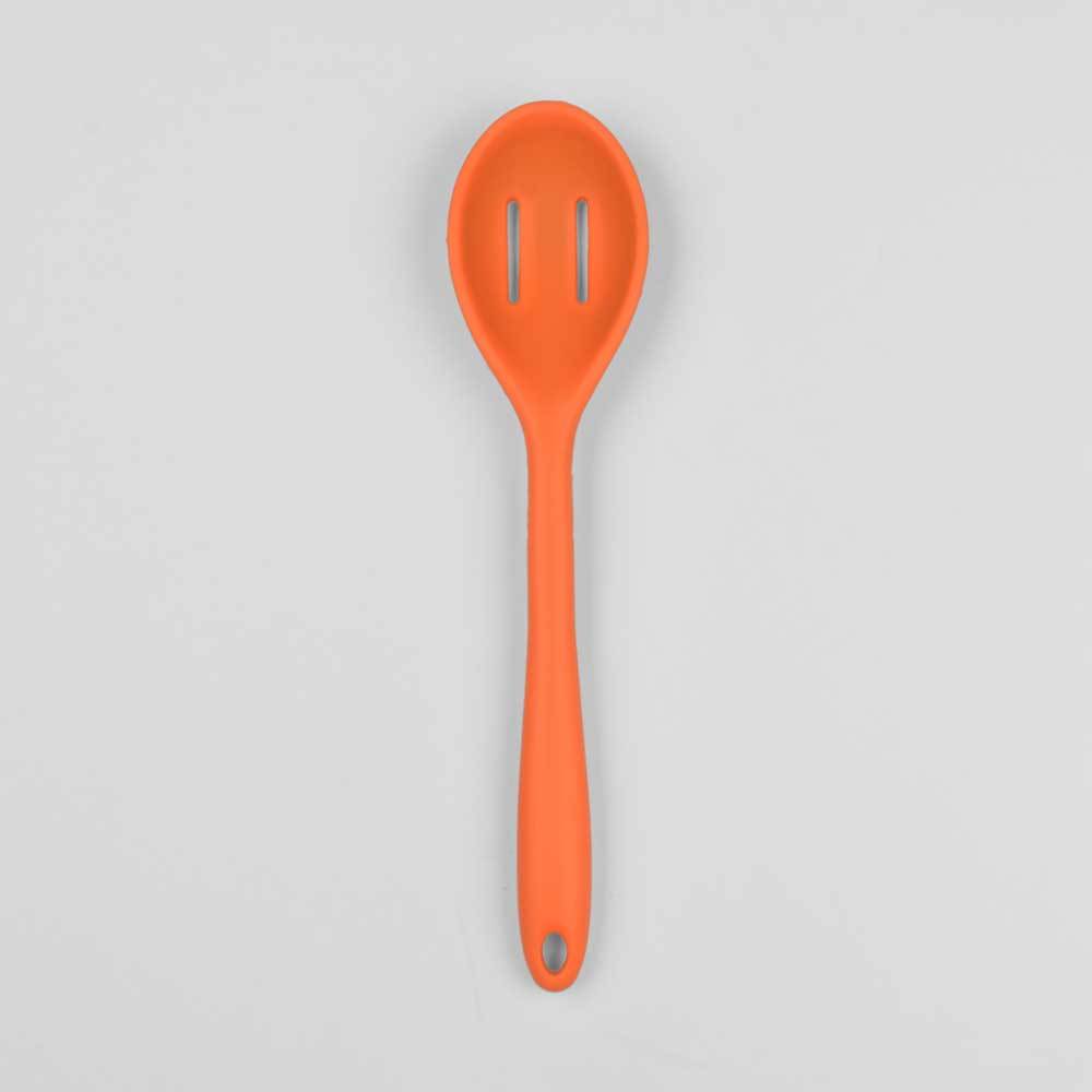 Silicone Slotted Serving Spoon Kitchen Accessories ALN Orange 
