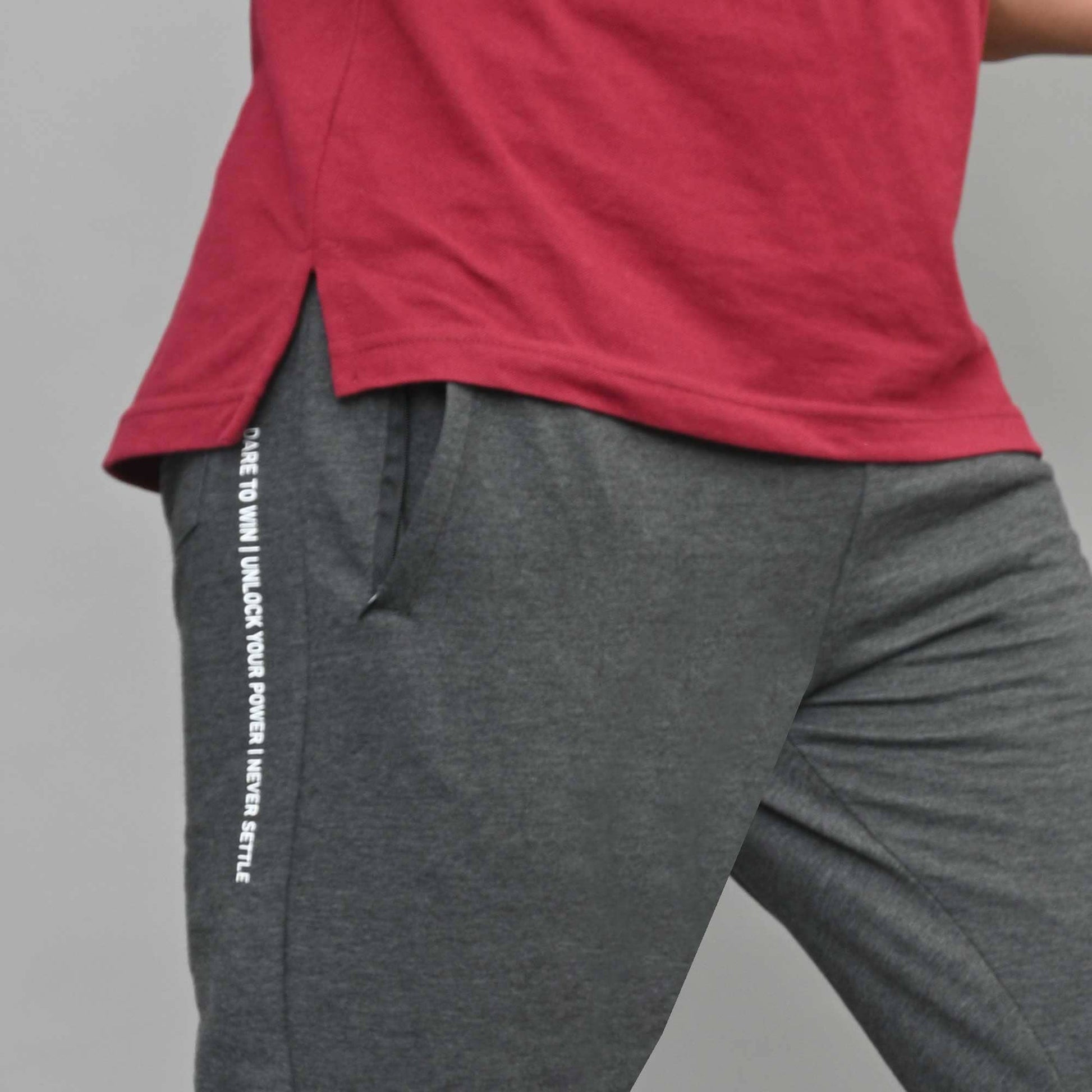 Polo Republica Men's Essentials Slim-Fit Joggers Charcoal