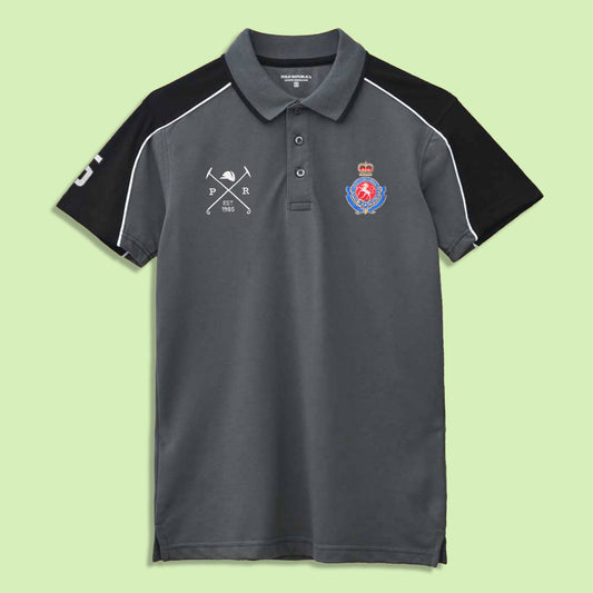 Polo Republica Men's Horse Crest & Mallets 5 Embroidered Contrast Panels Polo Shirt
