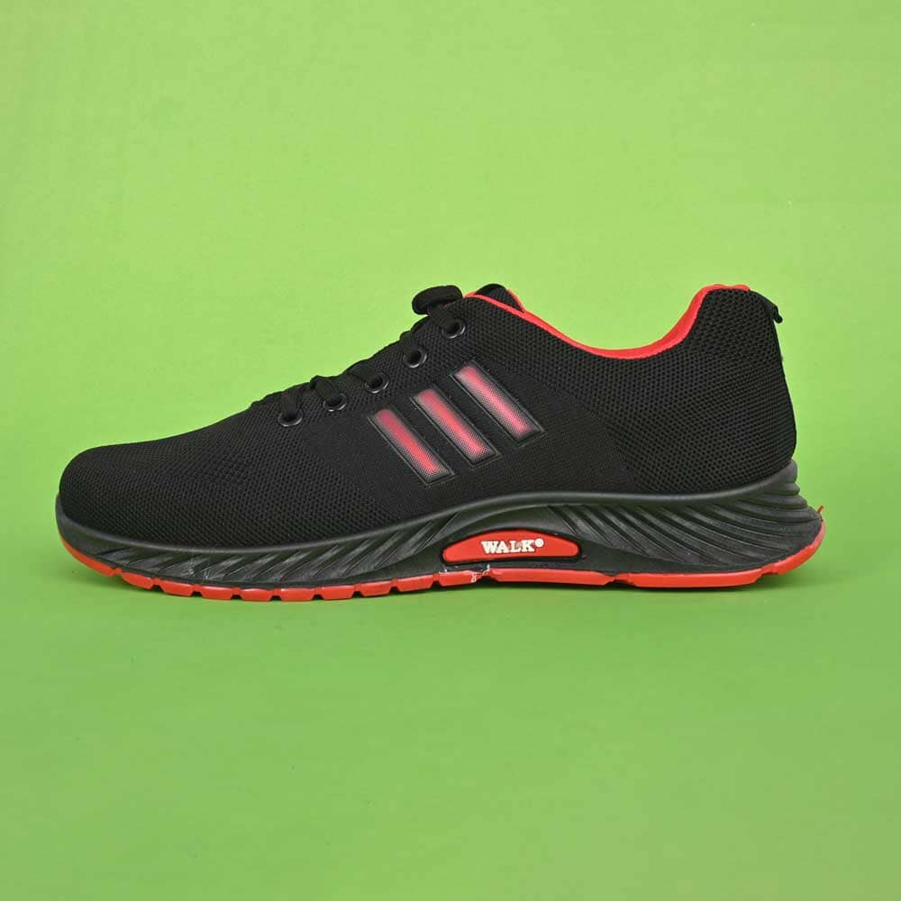 Walk Men's Deinze Classic Jogger Shoes Men's Shoes Hamza Traders Black & Red EUR 39 