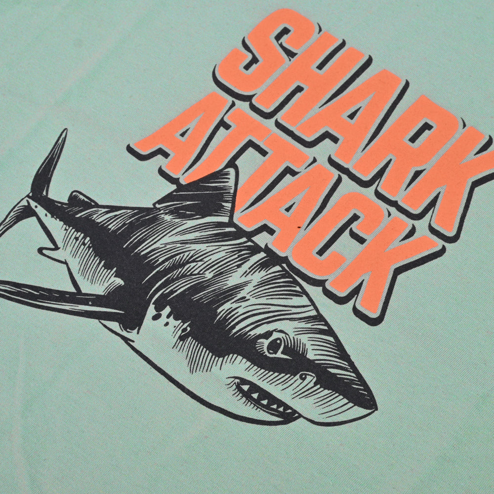 Kid's 1st Shark Attack Printed Sleeveless Shirt Boy's Tee Shirt CWE 