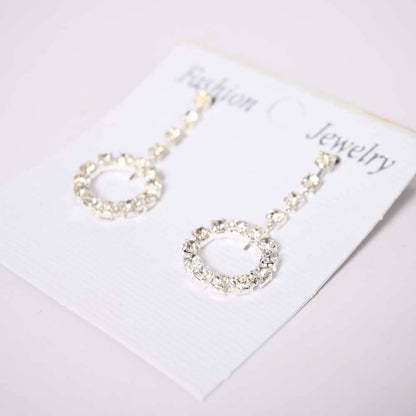 Fashion Women Round Shape Earrings Set Jewellery HIT Silver 