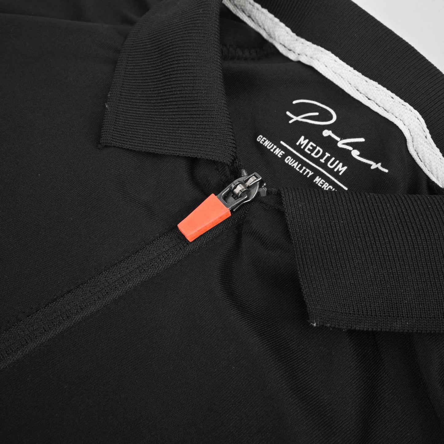 Poler Men's Logo Printed Quarter Zipper Activewear Polo Shirt Men's Polo Shirt IBT 