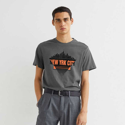 Men's New York City Printed Short Sleeve Tee Shirt Men's Tee Shirt ASE 