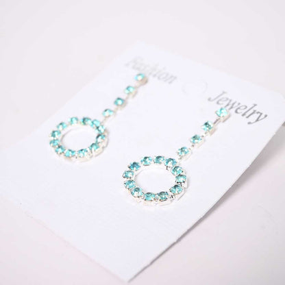 Fashion Women Round Shape Earrings Set Jewellery HIT Turquoise 