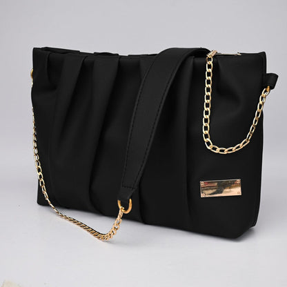 Women's Gustavo Premium Leather Shoulder Bag bag SNAN Traders Black 