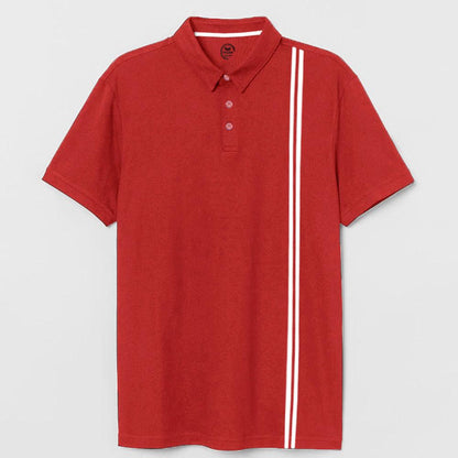 Poler Men's Contrast Stripe Polo Shirt Men's Polo Shirt IBT Red S 