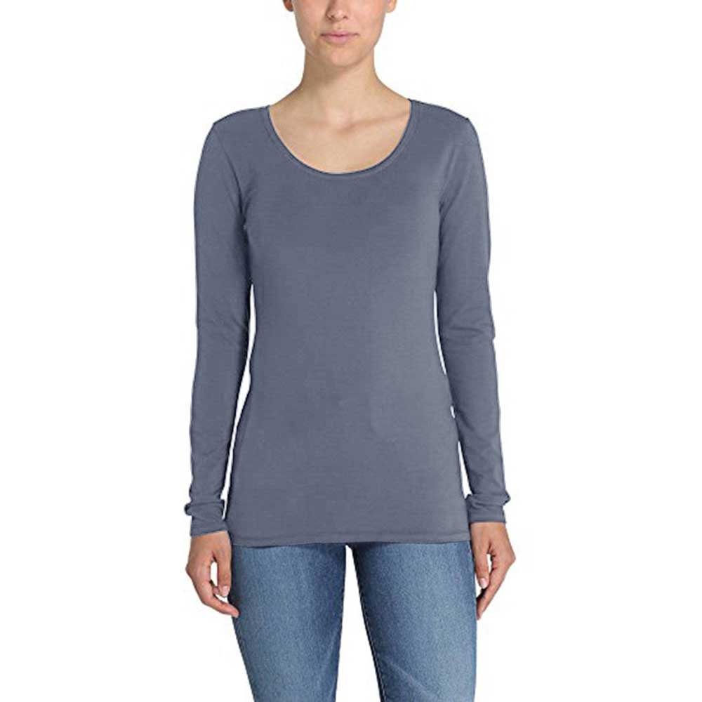 Berydale Women's Long-Sleeve Tee: Elegance in 100% BCI Combed CottonPowder Blue XS 
