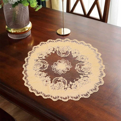 Round Shape Net Design Stylish Table Mate Table Runner De Artistic Skin 