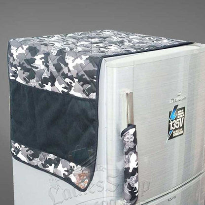 Fridge Cover Made By Dual Layer Cotton Polyster Filling Quilted Fabric Washable Stuff Kitchen Accessories FGT Camo Medium 