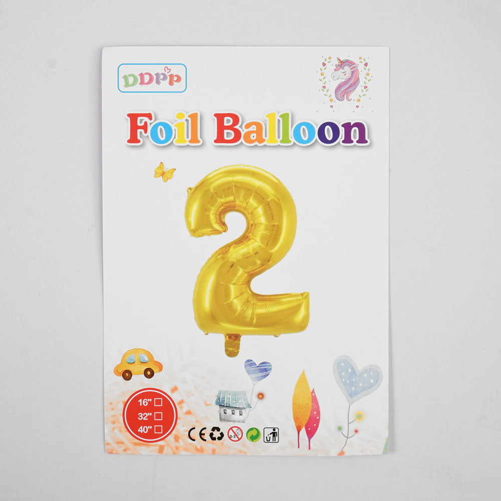Unicorn Golden Number Digits Balloons Kid's Accessories SPT Gold 2 