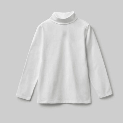 Safina Kid's High Turtle Neck Sweat Shirt Girl's Sweat Shirt Image Off White 2-3 Years 