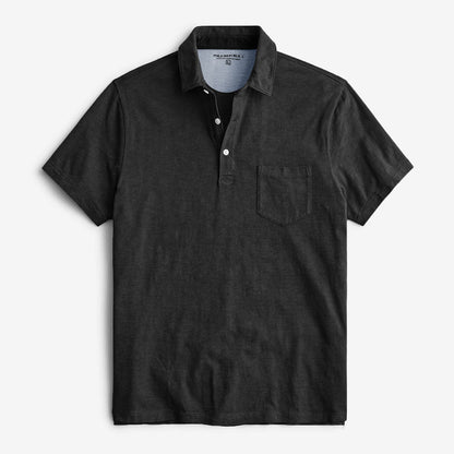 Polo Republica Men's Essentials Tailored Collar Pocket Polo Shirt Black