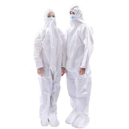 Unisex Disposable 40 GSM Anti-Viral Protective Hooded Hazmat Suit Hazmat Suit Emporio 
