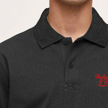 Archer And Finch Men's Logo Embroidered Tipping Polo Shirt Men's Polo Shirt LFS 