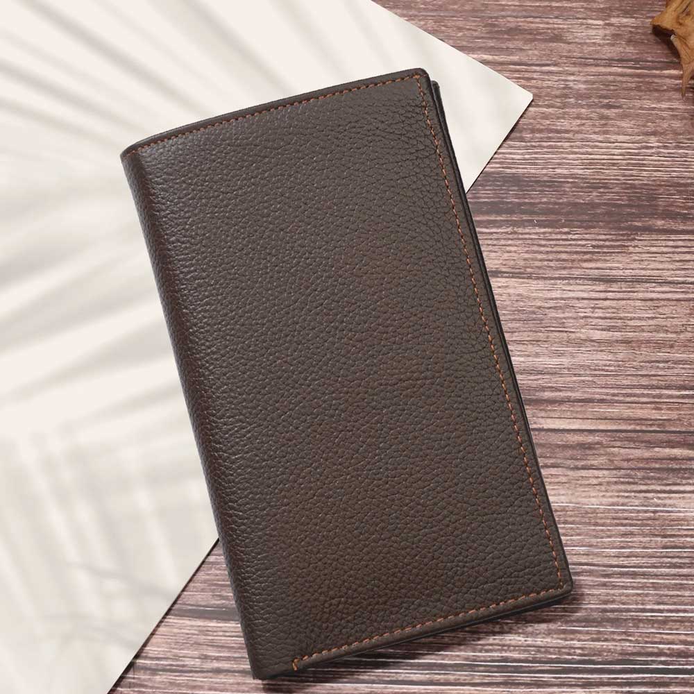Men's Jambi Leather Long Book Wallet Men's Accessories SNAN Traders Chocolate 