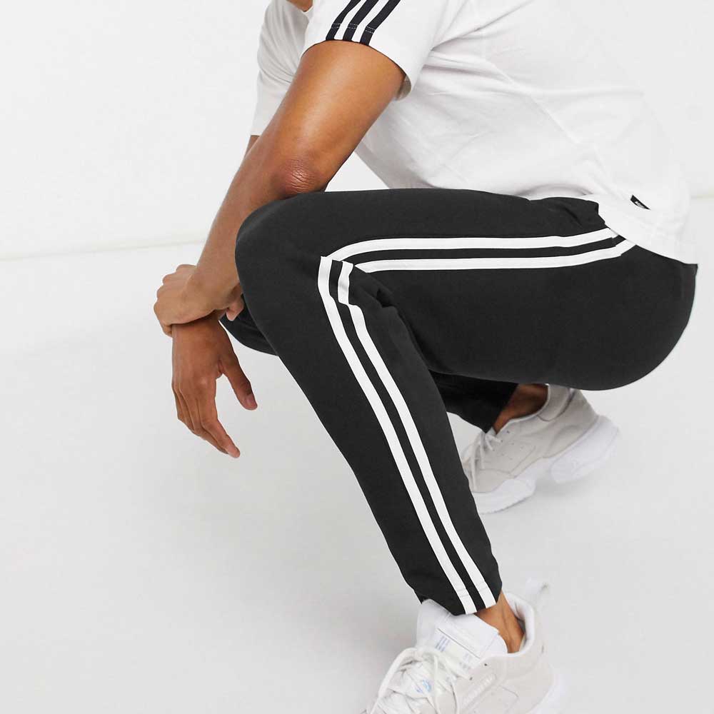 Poler Chitose Men's Super Soft Striped Trousers Black & White