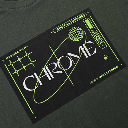 LE Men's Chrome Printed Crew Neck Tee Shirt Men's Tee Shirt Image 