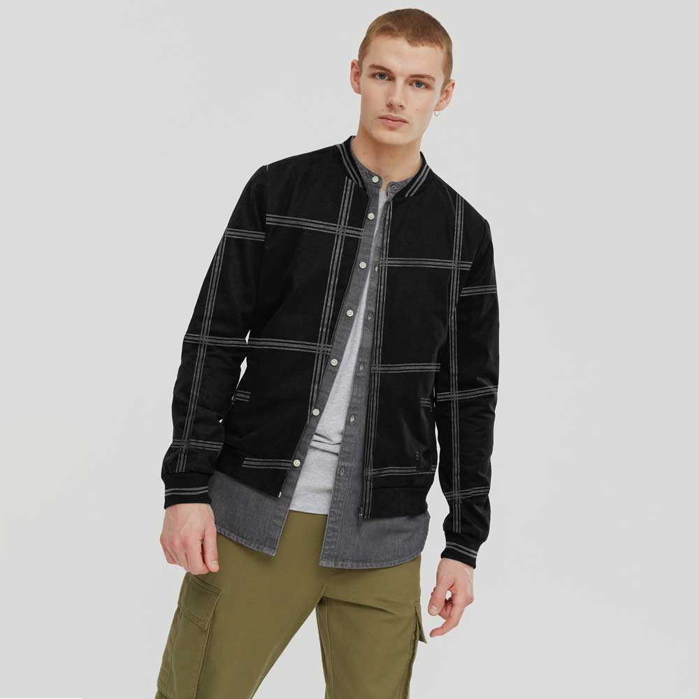 Men's Check Lining Style Printed Bomber Jacket Men's Jacket First Choice 