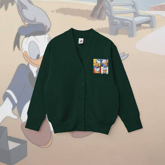 Smart Blanks Kid's Donald Duck Printed Long Sleeve Fleece Cardigan Boy's Sweat Shirt Fiza 