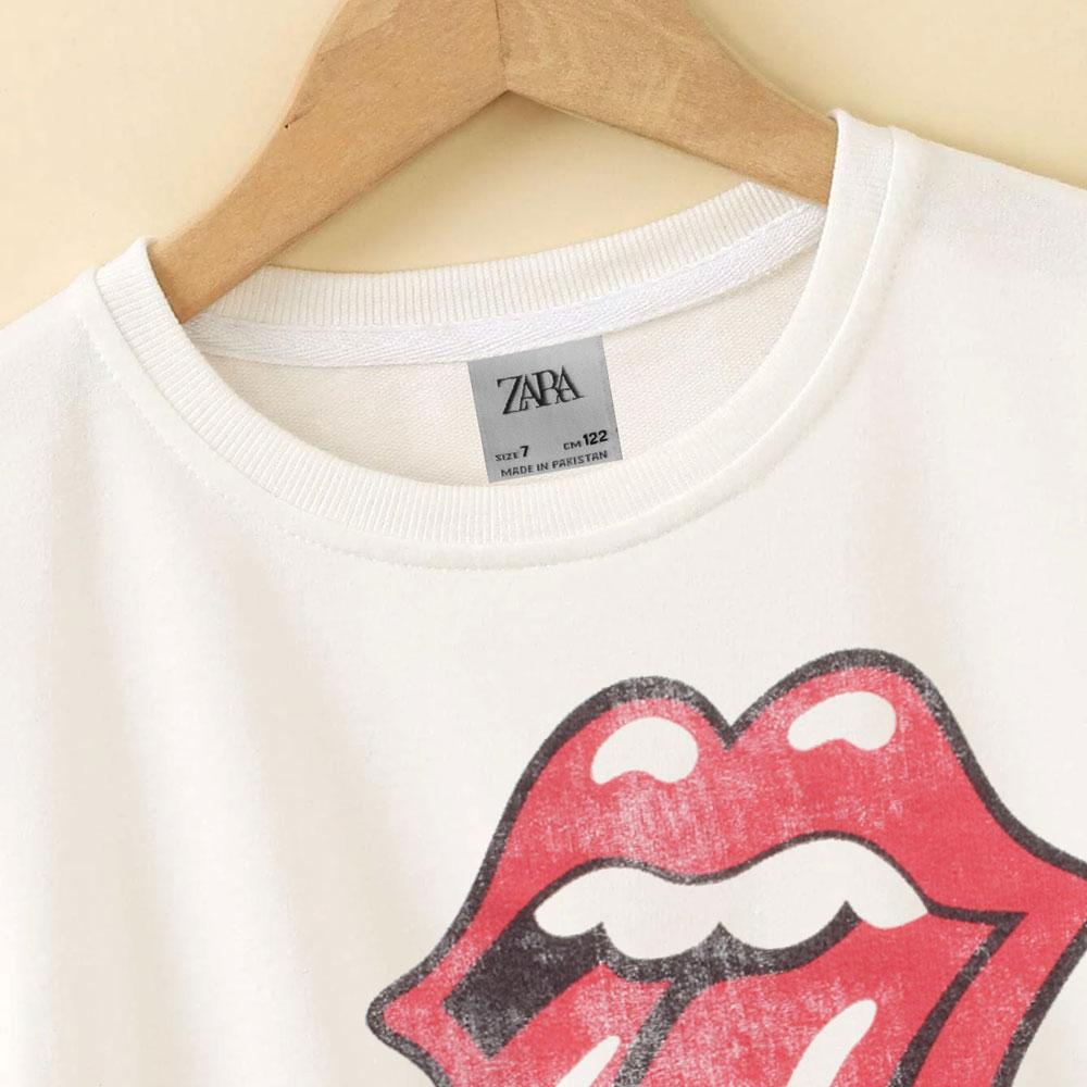 Zara Kid's Akaroa Tongue Printed Terry Sweat Shirt Boy's Sweat Shirt SDG 