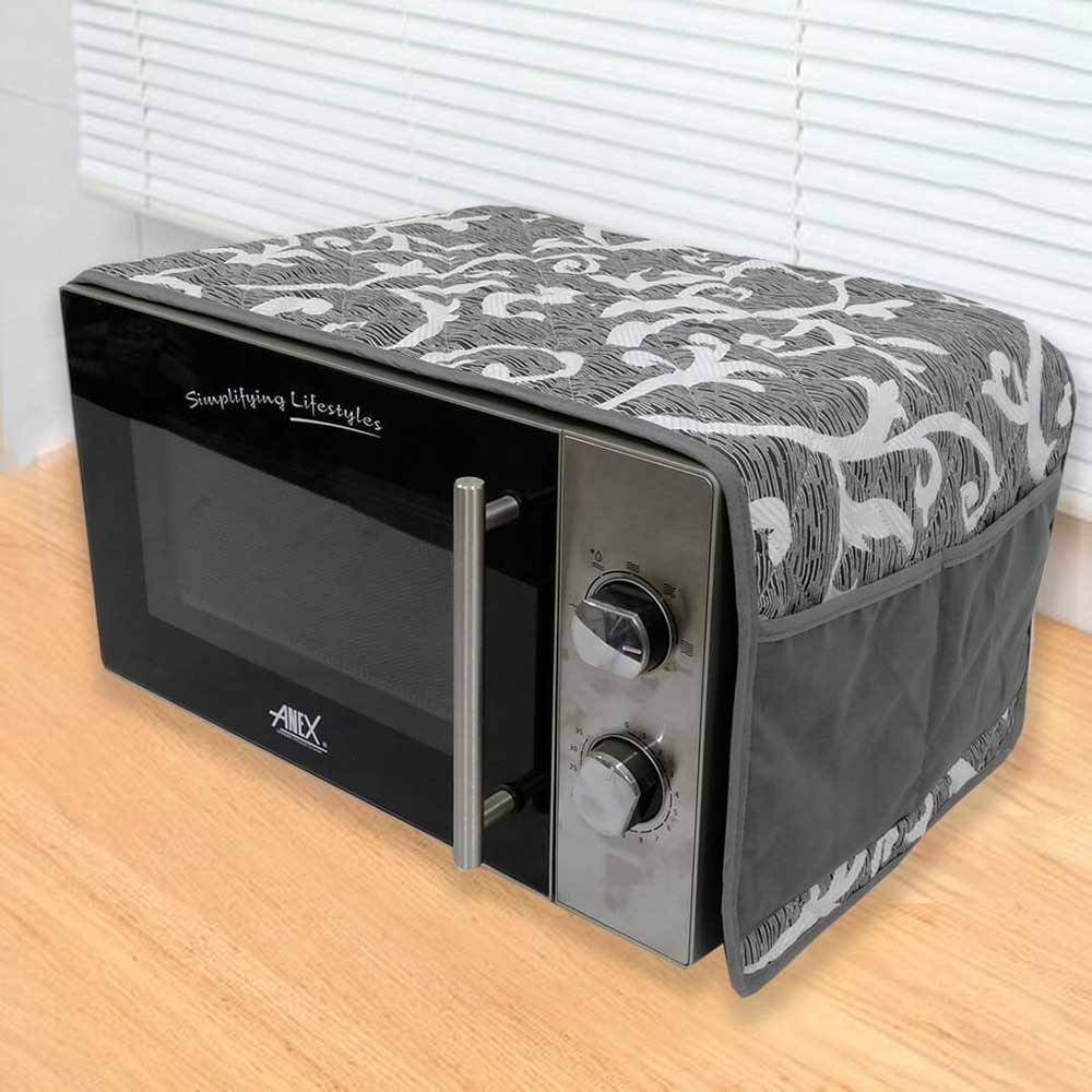 Microwave-Oven Printed Quilted Cover Home Decor FGT Grey Medium 